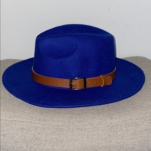 Unisex Cobalt Blue Fedora. NEW! NO TAGS.